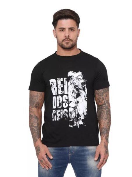 Camiseta Leão Yeshua Moda Evangélica Estampada Masculina