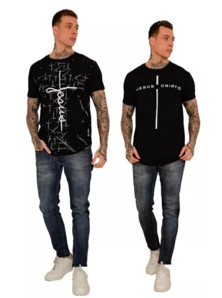 Kit Com 2 Camisas Masculina Em Algodão Premium Estilosa