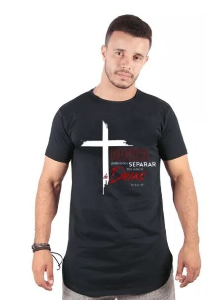 Camisa Longline Camiseta Evangelica Gospel Frases Cristã