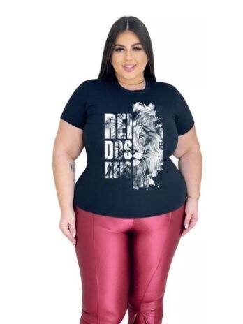 Camiseta Plus Size Unissex Leão Yeshua Evangélica