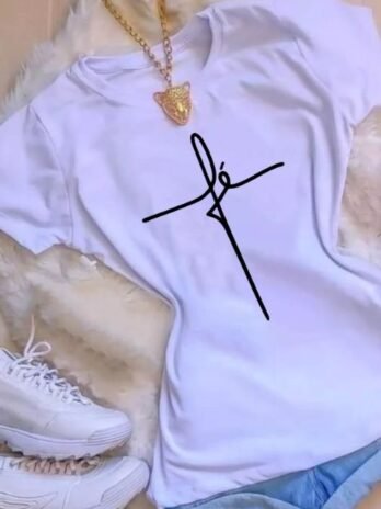 Tshirt E Babylook Camisetas Moda Evangélica Fé