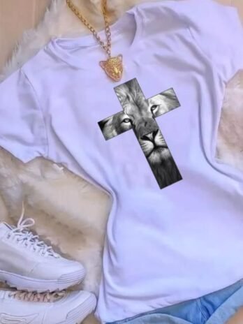 Camiseta – Cruz Leão – Moda Evangélica