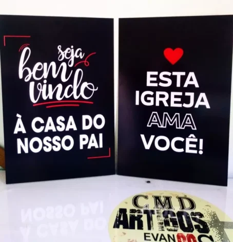 Placas De Boas Vindas Culto